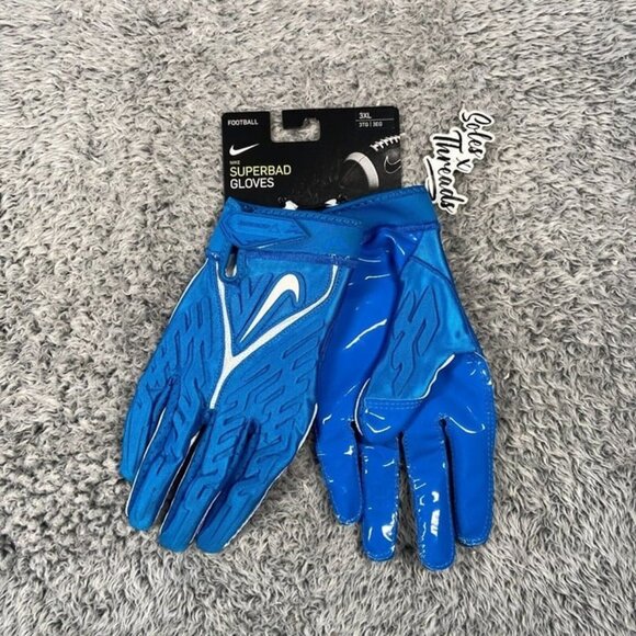 Nike Superbad Padded Football Gloves Size 3XL Men Blue White DX4520-408 - Picture 1 of 3